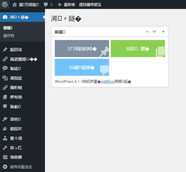wordpress 后台乱码如何解决